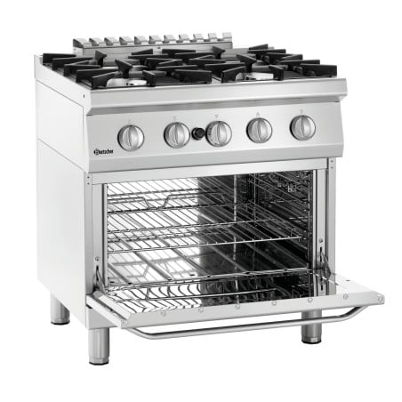 Fornuis 4 Pits met Gasoven GN 2/1 Serie 700