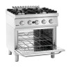 Fornuis 4 Pits met Gasoven GN 2/1 Serie 700