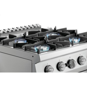 Fornuis 4 Pits met Gasoven GN 2/1 Serie 700
