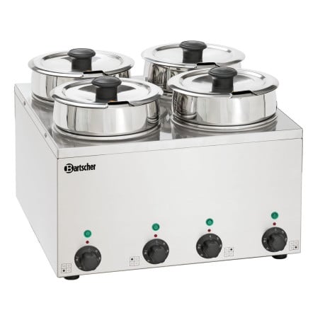 Bain-Marie met 4 x 3,5 liter professionele saus voor horecaprofessionals