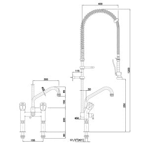 GASTRO Mengkraan met kruisgrepen - FourniResto - Ref BR400115