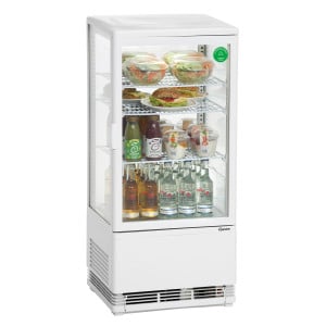 Mini Vitrine Réfrigérée Professionnelle Bartscher - 78 L Blanche