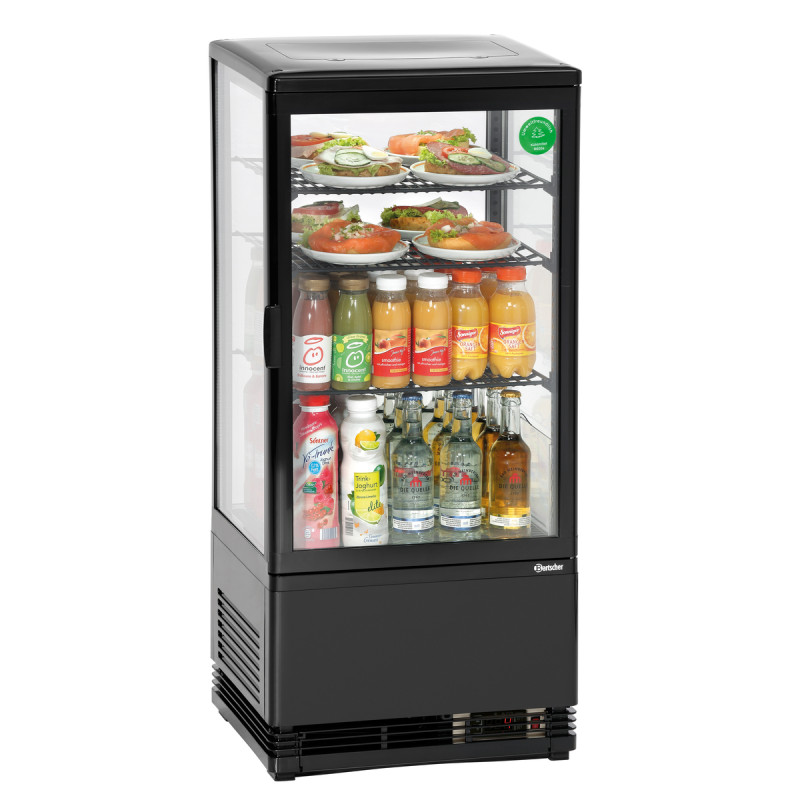 Mini Professionele Koelvitrine Bartscher - 78 L Zwart