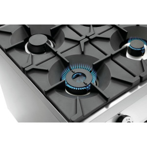 Fornuis met 4 krachtige branders serie 900 - Open Onderbouw van het merk Bartscher
