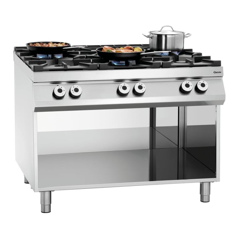 6-burner stove series 900 - Open Base from the brand Bartscher