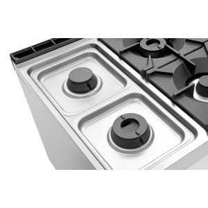 Fornuis met 6 krachtige branders serie 900 - Open Onderbouw van het merk Bartscher