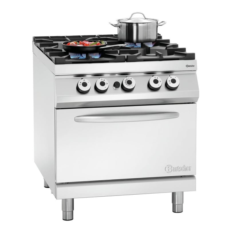 4-burner stove series 900 - Gas Oven GN 2/1 by Bartscher