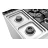 Fornuis met 6 krachtige branders serie 900 - Gasoven GN 2/1 en kast van het merk Bartscher