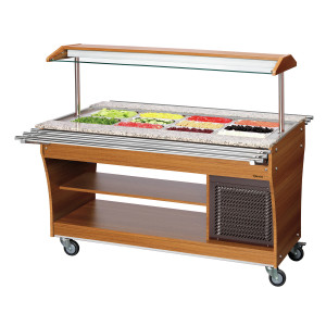 Sliding Shelves for Heated and Refrigerated Buffet - 4 x GN 1/1