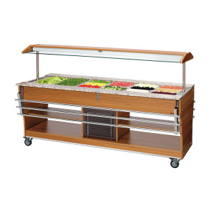 Schaalhouder voor verwarmd en gekoeld buffet - 6 x GN 1/1