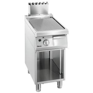 Geribbelde Snackplaat Breedte 400 mm - Gas