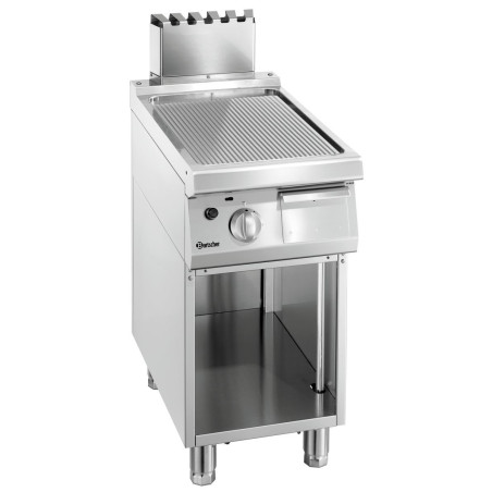 Geribbelde Snackplaat Breedte 400 mm - Gas