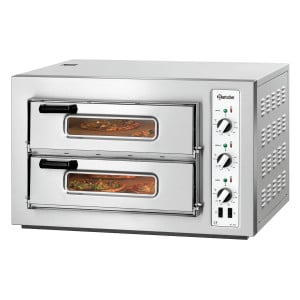 Oven pizza NT 502 Bartscher: Professional double oven for 8 pizzas