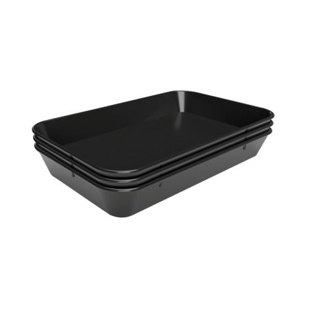 Presentation dish 60S-280x420 in black melamine - Bartscher