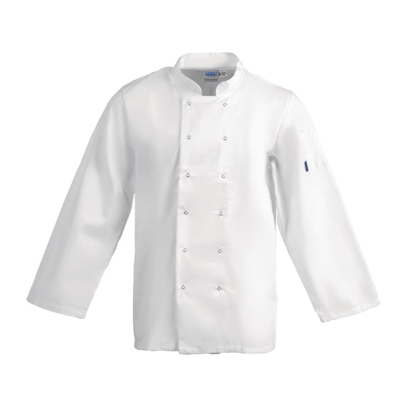 Witte unisex koksbuis met lange mouwen Vegas - maat XL - Whites Chefs Clothing - Fourniresto