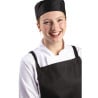 Kochmütze Schwarz aus Polycotton - Größe M 58,4 cm - Whites Chefs Clothing - Fourniresto