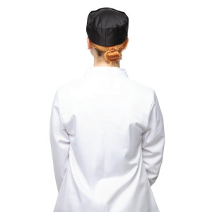 Kochmütze Schwarz aus Polycotton - Größe S 55,9 cm - Whites Chefs Clothing - Fourniresto