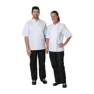 Koksbuis Unisex Wit Met Korte Mouwen Vegas - Maat S - Whites Chefs Clothing - Fourniresto