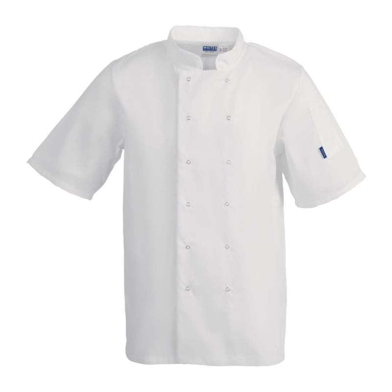 Witte uniseks korte mouwen koksvest Vegas - maat XL - Whites Chefs Clothing - Fourniresto