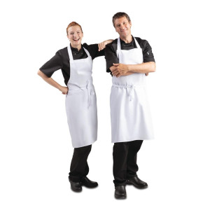 Schürze Latz Weiß 711 x 656 mm - Whites Chefs Clothing - Fourniresto