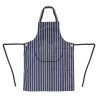 Schort met zak en strepen in marineblauw en wit 965 x 710 mm - Whites Chefs Clothing - Fourniresto