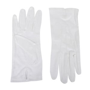 White Service Gloves for Men - Size S/M - FourniResto - Fourniresto