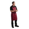 Schort Bordeaux met kruisband van polycotton 710 x 970 mm - Whites Chefs Clothing - Fourniresto