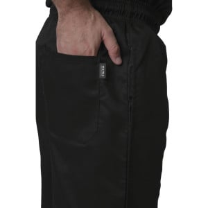 Broek voor in de keuken unisex zwart Vegas - Maat L - Whites Chefs Clothing