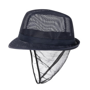 Hoed Trilby Marineblauw met netstof - Maat L 590 mm - FourniResto - Fourniresto