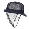 Hoed Trilby Marineblauw met netstof - Maat L 590 mm - FourniResto - Fourniresto