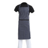 Schort Bavette Extra Lang Zonder Zak Gestreept Marineblauw En Wit - Whites Chefs Clothing - Fourniresto