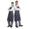 Tablier Bavette Extra Long Sans Poche Rayé Marine Et Blanc  - Whites Chefs Clothing - Fourniresto