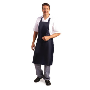 Schürze mit Latz Wasserabweisend Blau 1016 x 711 mm - Whites Chefs Clothing - Fourniresto