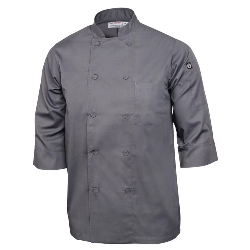 Grijze unisex koksvest - Maat L - Chef Works - Fourniresto