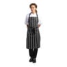 Schort Gestreept Zwart En Wit 760 X 970 Mm - Whites Chefs Clothing - Fourniresto