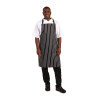 Schort Gestreept Zwart En Wit 760 X 970 Mm - Whites Chefs Clothing - Fourniresto