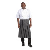 Schwarz-weiße gestreifte Küchenschürze 760 x 970 mm - Whites Chefs Clothing - Fourniresto