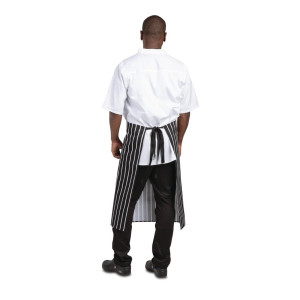 Schort Gestreept Wit en Zwart 760 x 970 mm - Whites Chefs Clothing - Fourniresto