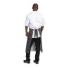 Schort Gestreept Wit en Zwart 760 x 970 mm - Whites Chefs Clothing - Fourniresto