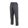 Pantalon De Cuisine Mixte Baggy Rayé Noir Et Blanc - Taille S - Chef Works - Fourniresto