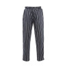 Mixed Black and White Striped Baggy Kitchen Pants - Size S - Chef Works - Fourniresto