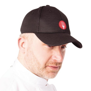 Baseballkappe Cool Vent Schwarz aus Polycotton - Einheitsgröße - Chef Works - Fourniresto