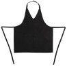 Server Apron V-Neck Black Polycotton 838 x 698 mm - Whites Chefs Clothing - Fourniresto