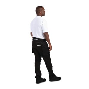 Kurze schwarze Kellnerschürze aus Polycotton 373 x 750 mm - Whites Chefs Clothing - Fourniresto