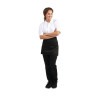 Schort voor Kort Zwart Polycotton 373 x 750 mm - Whites Chefs Clothing - Fourniresto