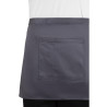 Kurze anthrazitgraue Kellnerschürze aus Polycotton 750 x 373 mm - Whites Chefs Clothing - Fourniresto