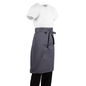 Anthracite Grey Server Apron in Polycotton 1000 x 700 mm - Whites Chefs Clothing - Fourniresto