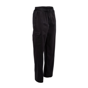 Mixed Fit Cargo Black Kitchen Pants - Size XL - Chef Works - Fourniresto