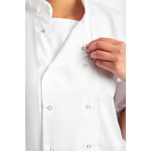 Witte korte mouwen koksbuis Boston - Maat S - Whites Chefs Clothing - Fourniresto