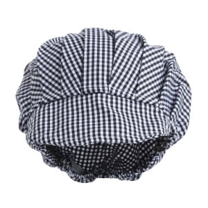 Charlotte in Blue and White Checkered Polycotton - One Size - Whites Chefs Clothing - Fourniresto